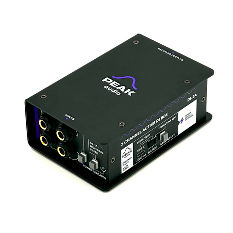 Peak Audio DI-2A Phantom Powered 2-Channel Active DI Box Peak Audio DI-2A Phantom Powered 2-Channel Active DI Box