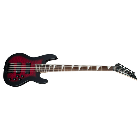 Jackson JS Series Concert Bass JS3VQ – Transparent Red Burst Jackson JS Series Concert Bass JS3VQ – Transparent Red Burst