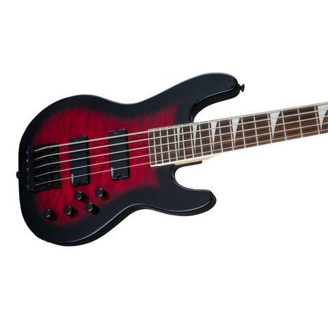 Jackson JS Series Concert Bass JS3VQ – Transparent Red Burst Jackson JS Series Concert Bass JS3VQ – Transparent Red Burst