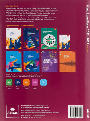 ABRSM Piano Exam Pieces Grade 3 2021 & 2022 ABRSM Piano Exam Pieces Grade 3 2021 & 2022