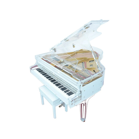 Steiner HG-168A Crystal Grand Piano with Self-Play - White Steiner HG-168A Crystal Grand Piano with Self-Play - White
