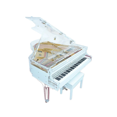 Steiner HG-168A Crystal Grand Piano with Self-Play - White Steiner HG-168A Crystal Grand Piano with Self-Play - White