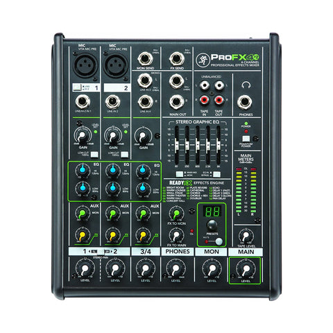 Mackie 4 Channel Guitar Mixer PROFX4 Black Mackie 4 Channel Guitar Mixer PROFX4 Black