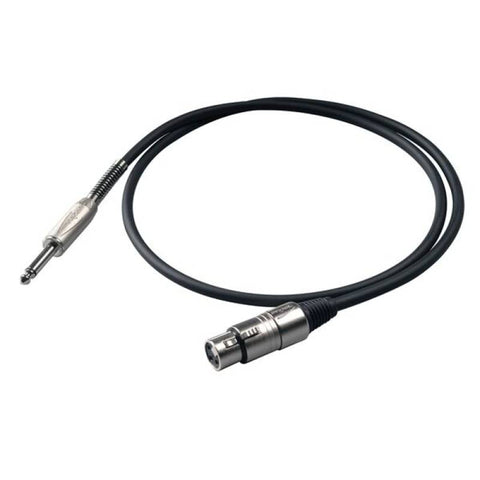 Proel BULK200LU5 Unbalanced Cable 3Pin Fem XLR + 6.3mm Mono Jack Proel BULK200LU5 Unbalanced Cable 3Pin Fem XLR + 6.3mm Mono Jack
