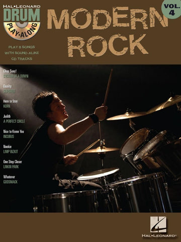 Hal-Leonard-Drums-Modern-Rock-Play-Along-Vol-4-W/CD Hal-Leonard-Drums-Modern-Rock-Play-Along-Vol-4-W/CD