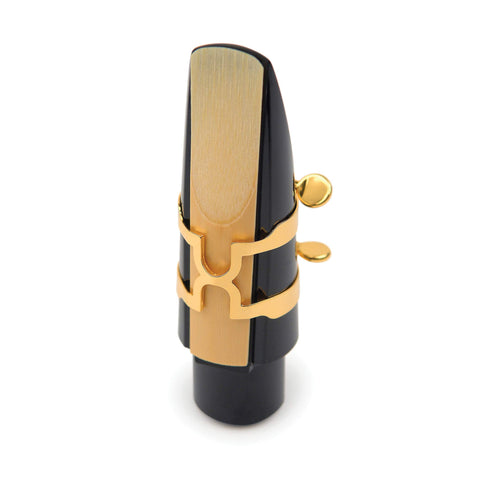 Rico H-Ligature and Cap for Alto Sax – Gold -  HAS1G Rico H-Ligature and Cap for Alto Sax – Gold -  HAS1G