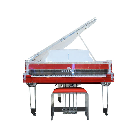 Steiner HG-168A Crystal Grand Piano With Self Play - Red Steiner HG-168A Crystal Grand Piano With Self Play - Red