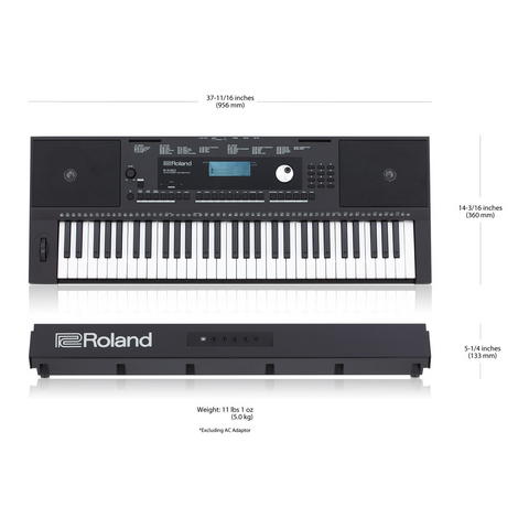 Roland E-X20 Portable 61 Key Arranger Keyboard - Black