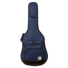 Ibanez IAB541 acoustic gig bag front, navy blue with brown base and zip pockets