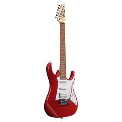 Ibanez GRX40 electric guitar full front, candy apple red with white pickguard