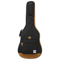 Ibanez IAB541 acoustic gig bag front, black with tan base and zip pockets