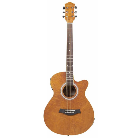 De Salvo AG2CEQWNT Mini Jumbo Semi Acoustic Guitar - Natural