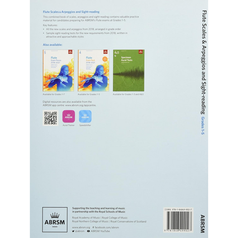 ABRSM Flute Scales & Arpeggios and Sight-Reading – Grades 1–5