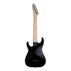 ESP LTD MH-17 seven-string electric guitar back view, black body with maple neck