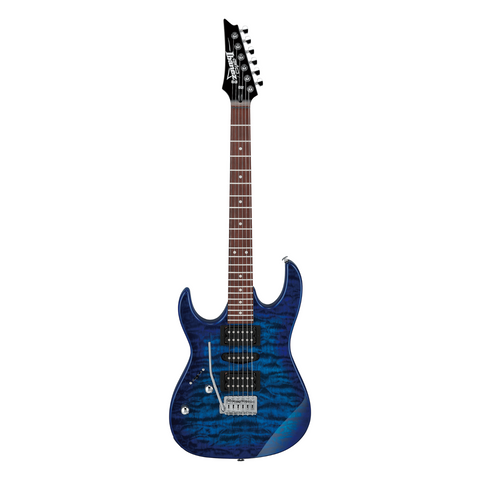 Ibanez GRX70QAL-TBB Left Handed Electric Guitar - Blue Burst