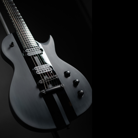 Solar GC1.6T-RSB Electric guitar Black Racing Stripes - Black