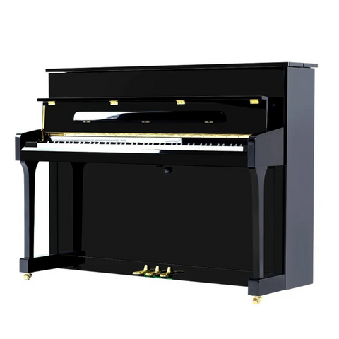 Steiner HU-110 Upright Piano with Free Bench - Black