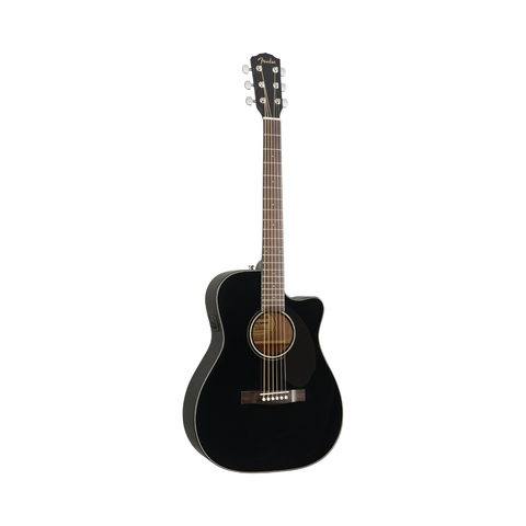 Fender CC-60SCE Concert E-Acoustic Guitar – Black