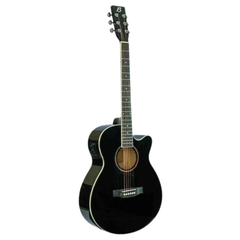Bamboo GA-40 Acoustic-Electric Guitar with Bag - Black