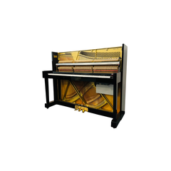 Kawai HAT-20S upright piano with case open, showing gold plate, strings and AnyTime module