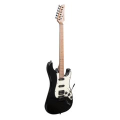 Bamboo Solar Strato SSH Electric Guitar with Bag  – Black