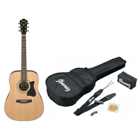 Ibanez Acoustic Guitar, Tuner, Bag, Access V50NJP-NT 4/4