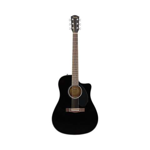 Fender CD-60SCE Dreadnought E-Acoustic Guitar – Black