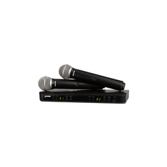 Shure BLX288UK/PG58-H8E Dual Handheld Wireless System - Microphone | Melodica Music Store Dubai