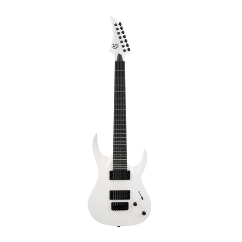 S by Solar AB4.7W 7-String Electric Guitar – White Matte