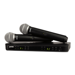 Shure BLX288UK/PG58-K14 Dual Vocal Wireless System - Microphone | Melodica Music Store Dubai