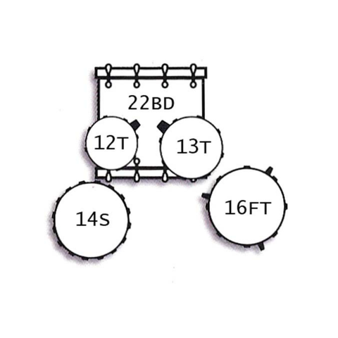 Tamburo T5 Series Master 22" Drum Kit – Red Sparkle