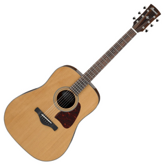 Ibanez AVD9-NT acoustic guitar full front, natural spruce dreadnought with tortoiseshell pickguard