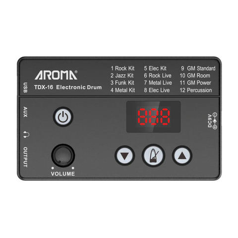 Aroma TDX-16 7 pcs Electronic Drum Kit - Black
