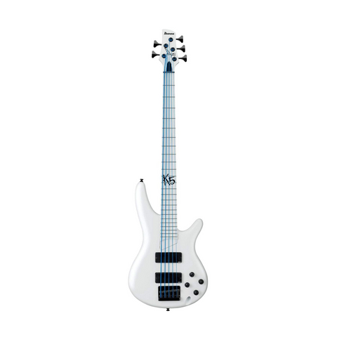 Ibanez K5WHLTD Fieldy Signature 5-String Bass – White