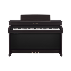 Yamaha CLP-845 Clavinova digital piano in rosewood, front view with pedals