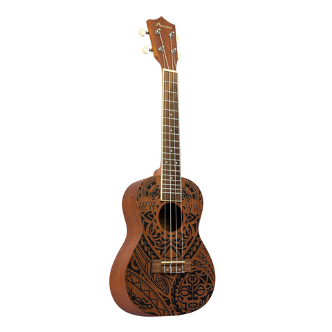 Bamboo U-23 Concert Ukulele Tribal With Bag