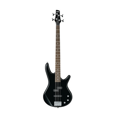 Ibanez IJSR190U electric bass front, black with dual pickups and chrome bridge