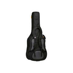 Tanglewood Adventurer bass gig bag in black, rear view with padded backpack straps