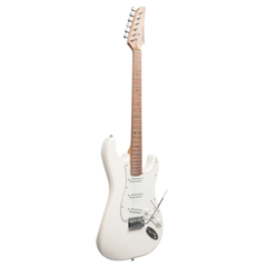 Bamboo Solar Strato SSS Electric Guitar with Bag – White