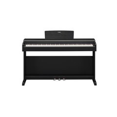 Yamaha Arius YDP-145 digital piano in black, front view with three pedals