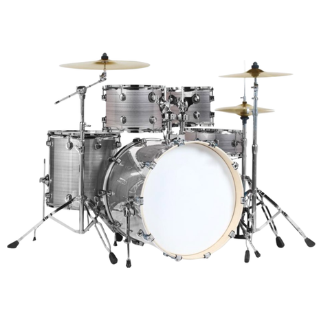 Steiner 5-Piece Full Size Acoustic Drum Set - Silver