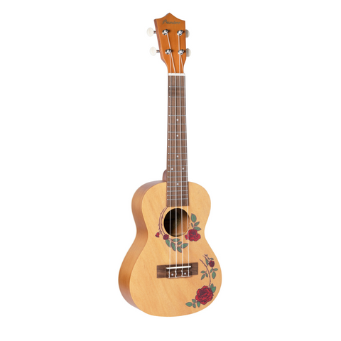 Bamboo U-23 Concert Ukulele Roses-S With Bag