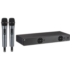 Sennheiser XSW 1-835 DUAL-B wireless system, two grey handheld mics with receiver