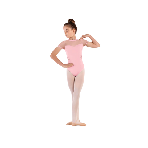 Bloch Girls Meghan Cap Sleeve Leotard – Candy Pink