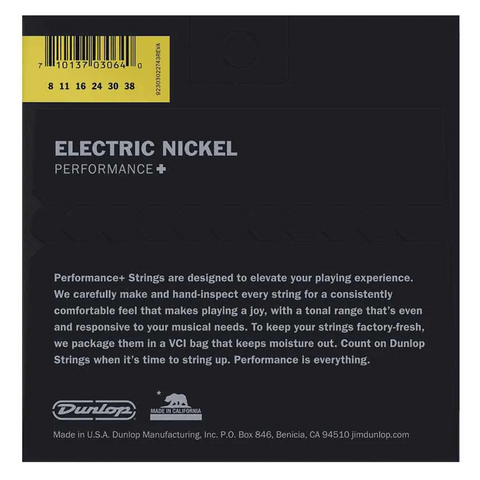 Dunlop DEN0838 Nickel Wound Electric Guitar Strings Extra Light 8-38