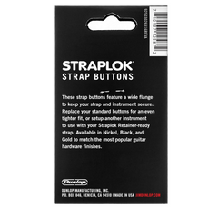 Dunlop 2PSLS033BK Straplok Dual Design Button - Black