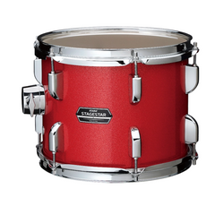 Tama Stagestar tom drum in candy red sparkle with chrome hardware