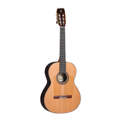 Alhambra 10 Fp flamenco guitar full front, cedar top with rosette and gold A logo