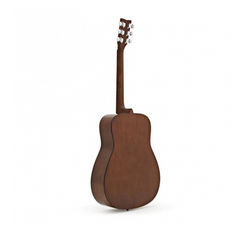 Yamaha F310 dreadnought acoustic guitar back view, tobacco brown sunburst