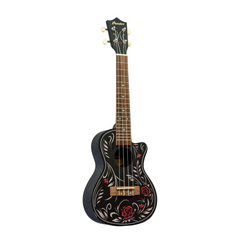 Bamboo U-23 Flower & Roll-S Concert Ukulele